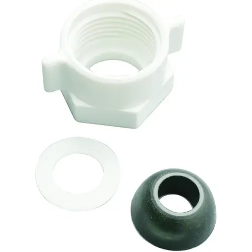 Ballcock Coupling Nut with Cone Washer, 5/8 in, Plastic Ballcock Coupling Nut with Cone Washer, 5/8 in, Plastic