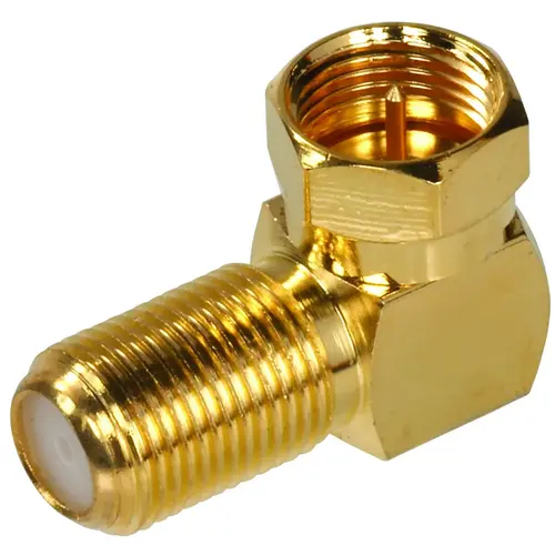 Coaxial Connector, F Connector, 90 deg Orientation, Gold