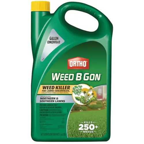 Weed B Gon Concentrated Weed Killer, Liquid, Spray Application, 1 gal Bottle Clear/Yellow