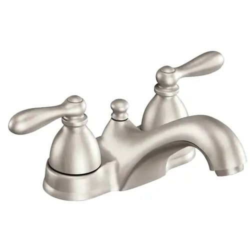 Caldwell Series Bathroom Faucet, 1.2 gpm, 2-Faucet Handle, Metal, Brushed Nickel, Lever Handle Caldwell Series Bathroom Faucet, 1.2 gpm, 2-Faucet Handle, Metal, Brushed Nickel, Lever Handle