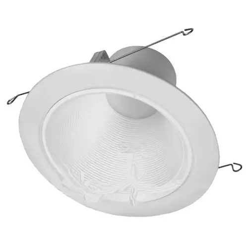 Baffle Trim, 6 in Dia Recessed Can, White Baffle Trim, 6 in Dia Recessed Can, White