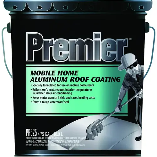 Roof Coating, Silver, 18 L Pail, Liquid Roof Coating, Silver, 18 L Pail, Liquid