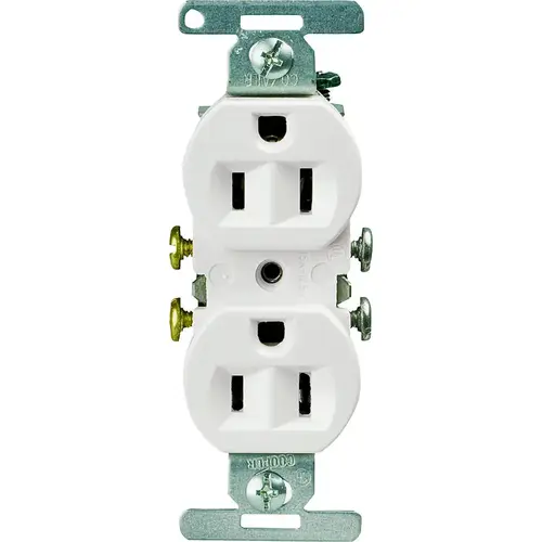 RECEPTACLE DPLX WHT 15A/125V White RECEPTACLE DPLX WHT 15A/125V White