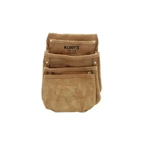 Tool Works Series Drywall Pouch, 4-Pocket, Leather, Beige Tool Works Series Drywall Pouch, 4-Pocket, Leather, Beige