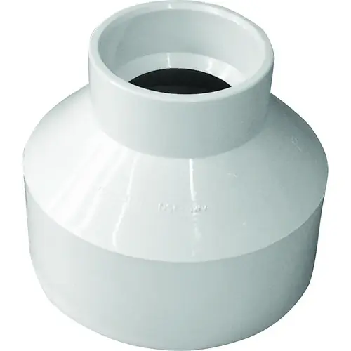 Reducing Coupling, 3 x 1-1/2 in, Hub, PVC, White, SCH 40 Schedule Reducing Coupling, 3 x 1-1/2 in, Hub, PVC, White, SCH 40 Schedule