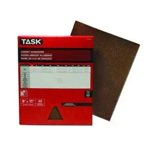 Task Tools GA11080 Sandpaper, 11 in L, 9 in W, Medium, 80 Grit, Garnet Abrasive