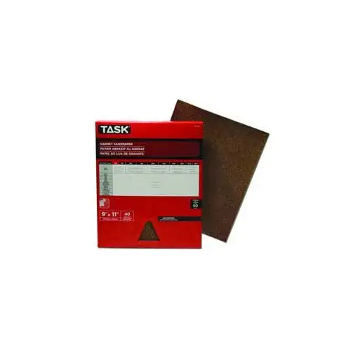 Sandpaper, 11 in L, 9 in W, Medium, 80 Grit, Garnet Abrasive