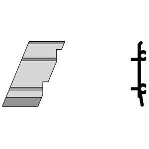 CRL-U.S. Aluminum AP609L Left Hand 135 degree Outside Corner Mill - pack of 4