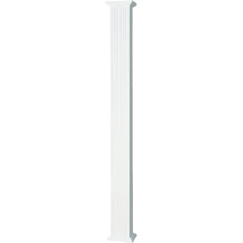800AC610 Column, 10 ft H, Square, Aluminum, White