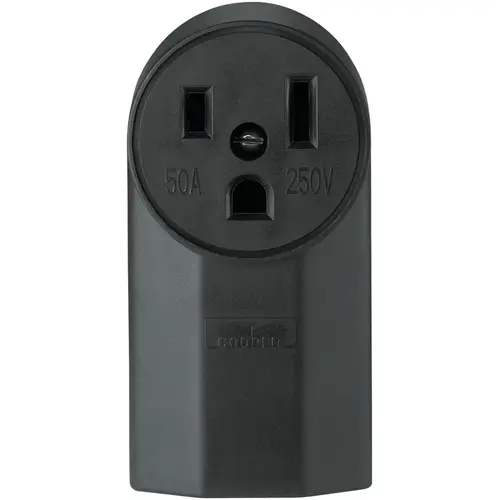 Eaton Cooper Wiring Power Receptacle, 50 A, Black Eaton Cooper Wiring Power Receptacle, 50 A, Black