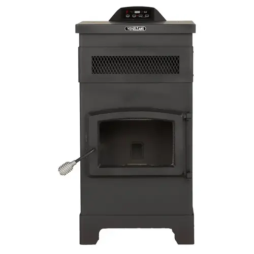 Vogelzang VG5770 Free-Standing Pellet Stove with Hopper, 23 in W, 23-1/2 in D, 44 in H, 48,000 Btu Heating, Iron, Black Vogelzang VG5770 Free-Standing Pellet Stove with Hopper, 23 in W, 23-1/2 in D, 44 in H, 48,000 Btu Heating, Iron, Black