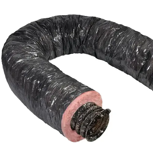 Mobile Home Insulated Flexible Duct, 12 in, 25 ft L, Polyethylene