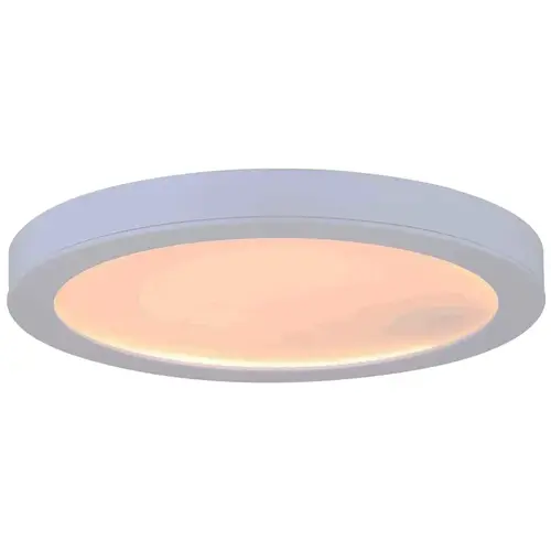 LED-SM11DL-WT-C Disk Light, 120 V, 22 W, LED Lamp, 1540 Lumens, 3000 K Color Temp, White Fixture
