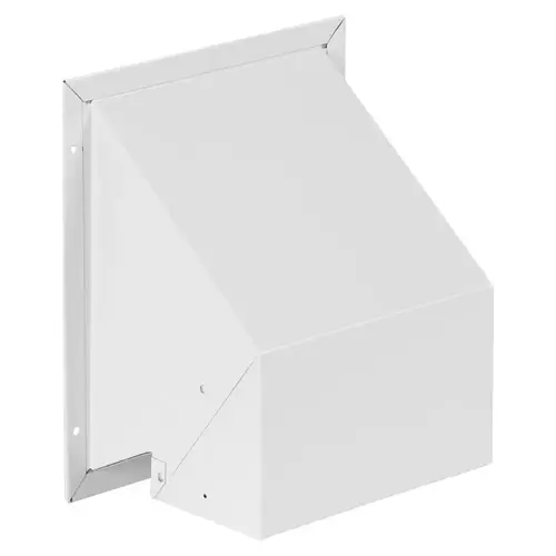 Wall Exhaust Cap, Galvanized Steel, White - pack of 8 Wall Exhaust Cap, Galvanized Steel, White - pack of 8