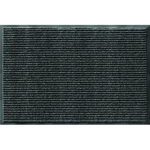 Enviroback Door Mat, 27 in L, 18 in W, Rectangular, Pepper