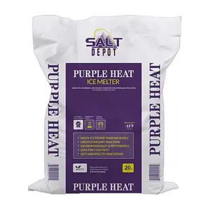 SALT DEPOT PH20 PURPLE HEAT Purple Heat Ice Melt, Crystalline, Purple, Slightly Aromatic, 20 lb Bag