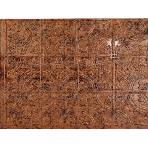 Backsplash Panel, 24 in L, 18 in W, Thermoplastic, Moonstone Copper Backsplash Panel, 24 in L, 18 in W, Thermoplastic, Moonstone Copper