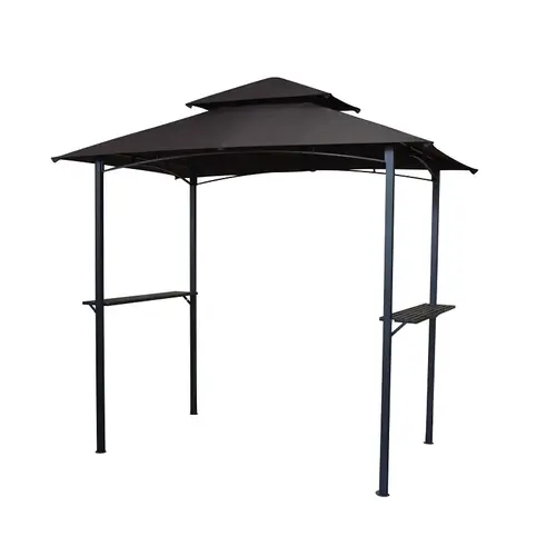 Windsor Grill Gazebo, 94.88 in W Exterior, 59.45 in D Exterior, 96.46 in H Exterior, Brown Windsor Grill Gazebo, 94.88 in W Exterior, 59.45 in D Exterior, 96.46 in H Exterior, Brown