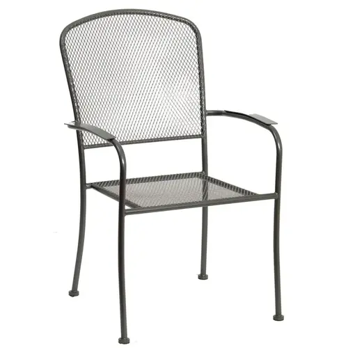 Arlington Stackable Patio Chair with Mesh, 24 in W, 24-1/2 in D, 36-5/8 in H, Steel Seat Arlington Stackable Patio Chair with Mesh, 24 in W, 24-1/2 in D, 36-5/8 in H, Steel Seat