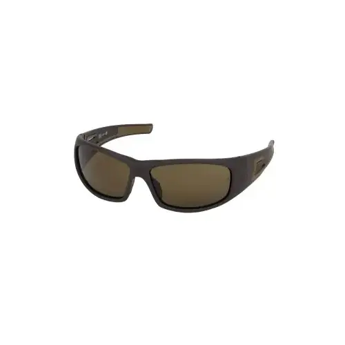 Polarized Safety Glasses, Anti-Fog Lens, Full Frame, Plastic Frame, Brown Frame