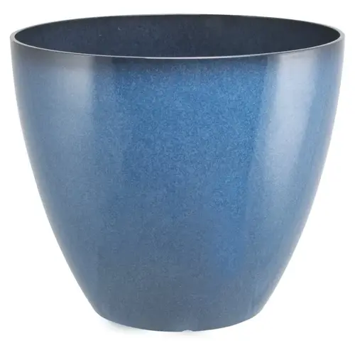 Planter, 15 in Dia, Round, Resin, Blue - pack of 6 Planter, 15 in Dia, Round, Resin, Blue - pack of 6