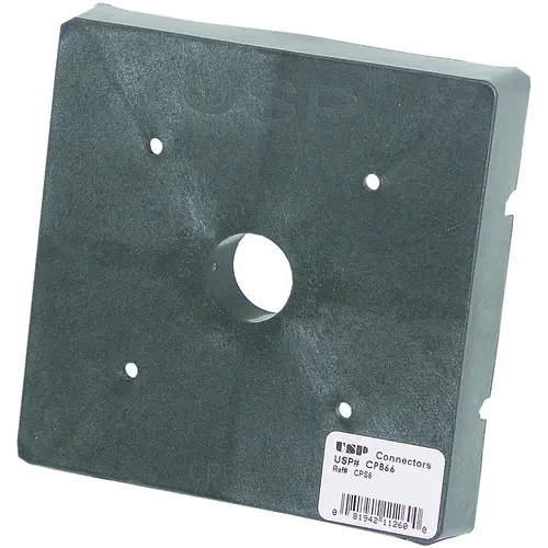 Post Base, 6 x 6 in Post/Joist, Composite Black Post Base, 6 x 6 in Post/Joist, Composite Black