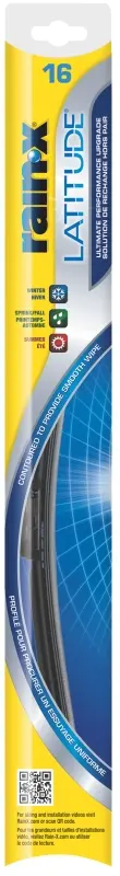Rain-X Latitude Wiper Blade 16 in Contoured Blade Synthetic Rubber 99816
