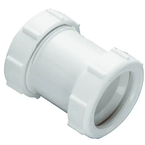 Sink Drain Coupling, 1-1/2 in, Slip Joint, PVC, White Sink Drain Coupling, 1-1/2 in, Slip Joint, PVC, White