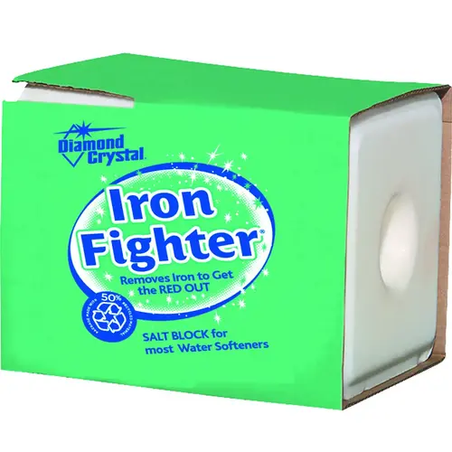 Diamond Crystal Iron Fighter Salt Pellets, 50 lb Bag, Blocks