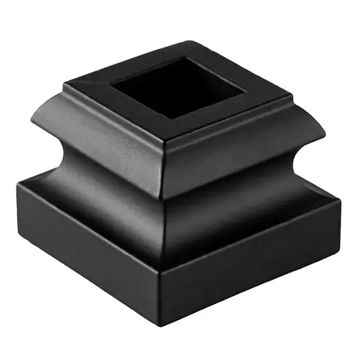 Baluster Railing Decorative Shoe, Steel, Black, Matte/Powder-Coated