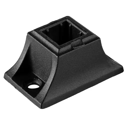 Baluster Railing Connector, Square, Steel, Black, Matte/Powder-Coated, Surface Installation