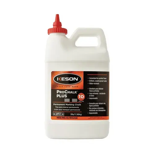 PROCHALK Series Marking Chalk, Red, Permanent