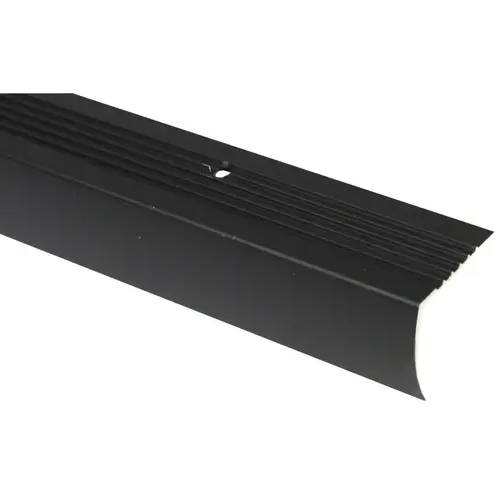 Nosing Resid, 6 ft L, 1-1/8 in W, Aluminum, Hammered Antique Bronze