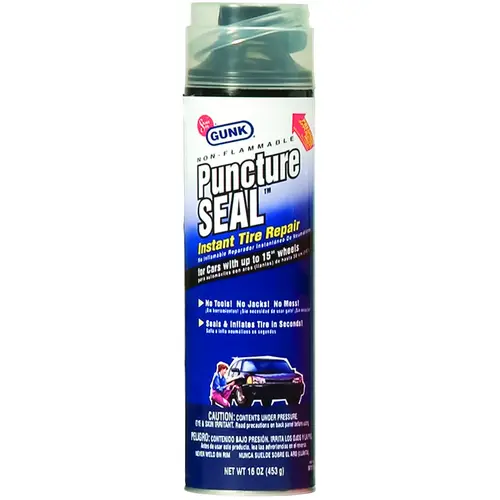 Instant Tire Repair Sealant, 12 oz Aerosol Can, Liquid, Ammonia Milky White Instant Tire Repair Sealant, 12 oz Aerosol Can, Liquid, Ammonia Milky White