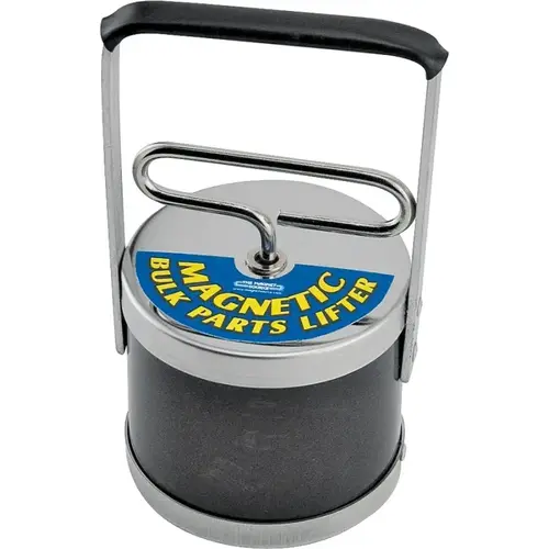Magnetic Bulk Part Lifter, 3-1/2 in Dia, 6-3/4 in L, 3.2 in H Magnetic Bulk Part Lifter, 3-1/2 in Dia, 6-3/4 in L, 3.2 in H