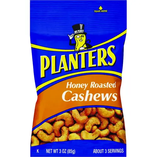 Cashew, Honey Roasted Flavor, 3 oz Bag - pack of 12 Cashew, Honey Roasted Flavor, 3 oz Bag - pack of 12
