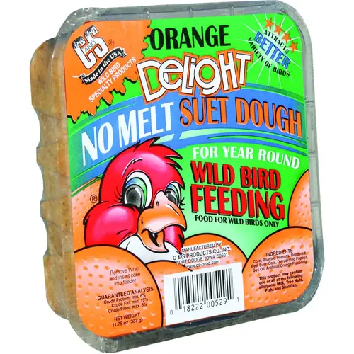 No Melt Suet Dough Delights Bird Suet, Orange Flavor, 11.75 oz No Melt Suet Dough Delights Bird Suet, Orange Flavor, 11.75 oz
