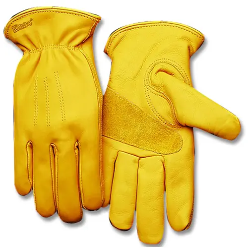 Premium-Grade Driver Gloves, Men's, XL, 11 in L, Keystone Thumb, Easy-On Cuff, Cowhide Leather, Gold Pair Premium-Grade Driver Gloves, Men's, XL, 11 in L, Keystone Thumb, Easy-On Cuff, Cowhide Leather, Gold Pair