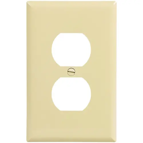 WALL PLATE 1GANG DPLX RECPT IV Ivory - pack of 10