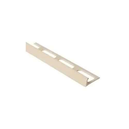 Tile Edge, 8 ft L, 7/8 in W, Vinyl, White