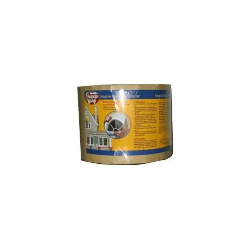 Window and Door Sealing Tape, 50 ft L, 6 in W, HDPE, Gray/White, Self-Adhesive