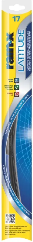 Rain-X Latitude Wiper Blade 17 in Contoured Blade Synthetic Rubber 99817