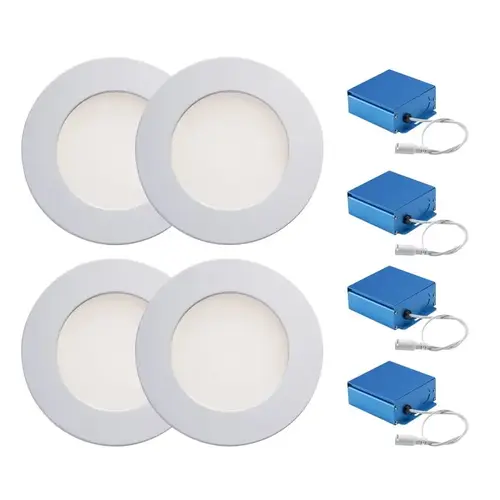 TL4W-40-WH-4 Recessed Light Kit, White, 4-Piece TL4W-40-WH-4 Recessed Light Kit, White, 4-Piece