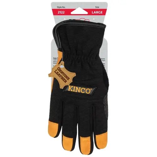 Work Gloves, Men's, XL, Angled Wing Thumb, Easy-On Cuff, Polyester/Spandex Back Pair Work Gloves, Men's, XL, Angled Wing Thumb, Easy-On Cuff, Polyester/Spandex Back Pair