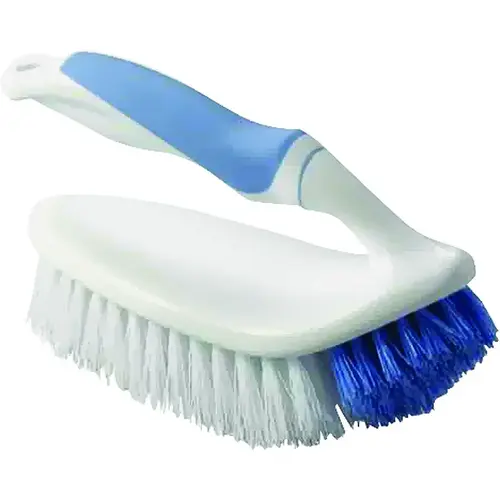 Scrubber Brush, 1 in L Trim, PP/PVC Bristle, Blue/White Bristle, 2-3/4 in W Brush Scrubber Brush, 1 in L Trim, PP/PVC Bristle, Blue/White Bristle, 2-3/4 in W Brush