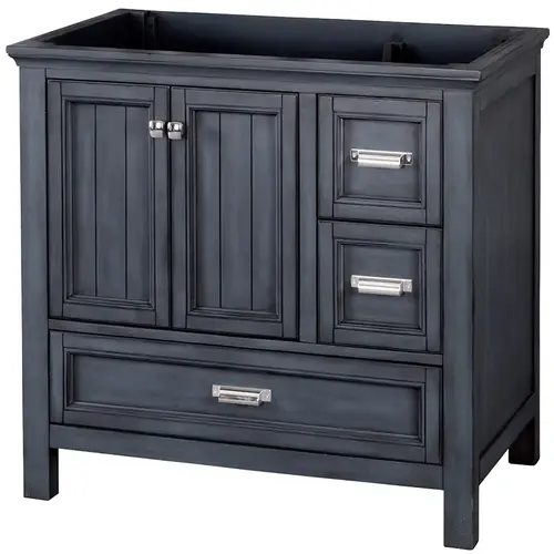 Brantley Series Vanity, Wood, Harbor Blue, 2-Cabinet Door, 3-Drawer