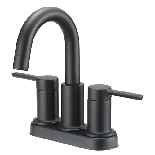 Boston Harbor Lavatory Faucet, 1.2 gpm, 2-Handle, 3-Faucet Hole, Metal/Plastic, Matte Black Boston Harbor Lavatory Faucet, 1.2 gpm, 2-Handle, 3-Faucet Hole, Metal/Plastic, Matte Black