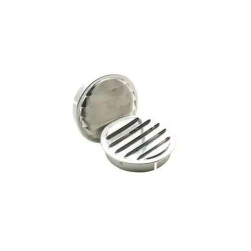 Mini Louvers Vent, 2.88 in Dia, Round, Aluminum, Mill Mini Louvers Vent, 2.88 in Dia, Round, Aluminum, Mill