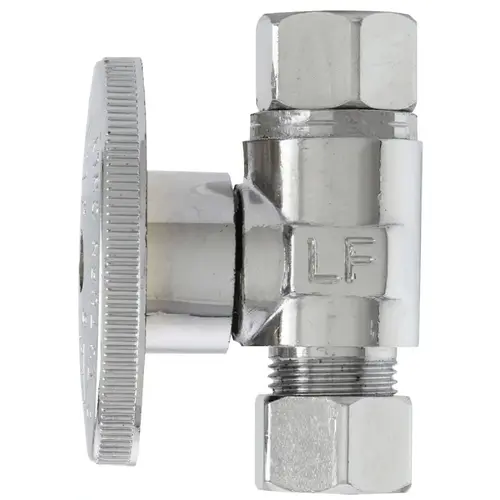 Straight Stop Supply Valve, 3/8 in Connection, Female Compression, Quarter-Turn Actuator Straight Stop Supply Valve, 3/8 in Connection, Female Compression, Quarter-Turn Actuator