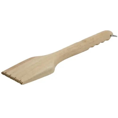 Grill Scraper, Wood, Wood Handle, Long Handle, 10 in L Handle, 17 in OAL Grill Scraper, Wood, Wood Handle, Long Handle, 10 in L Handle, 17 in OAL